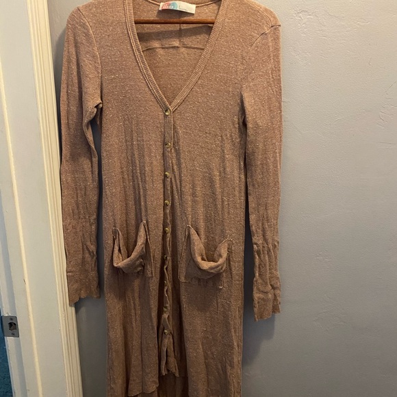 EUC Free People Beach Bonita Ribbed Cardigan Dress - Picture 4 of 5